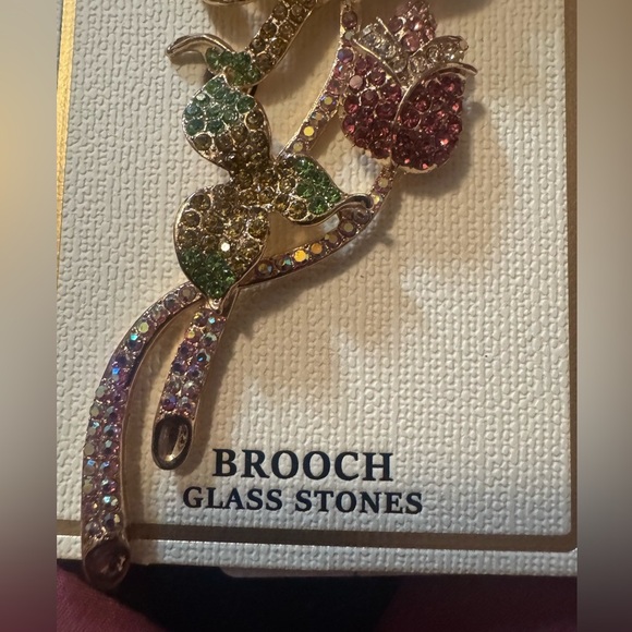 Piper•K GORGEOUS & SO FUN!Gold/Pink Floral Brooch-why wear a flower that dies?😆 - Picture 6 of 6